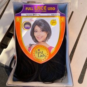 Black/  Brown  lace short wig
